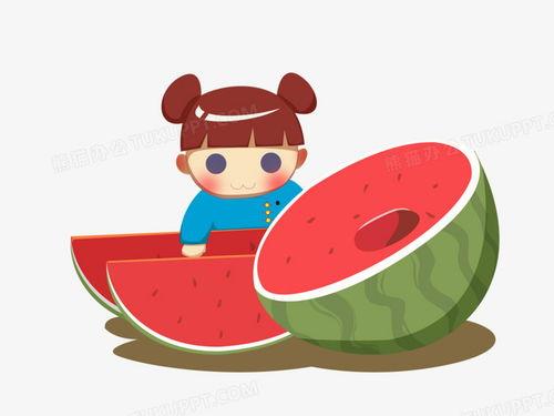 萌娃吃瓜卡通,卡通世界里的欢乐时光